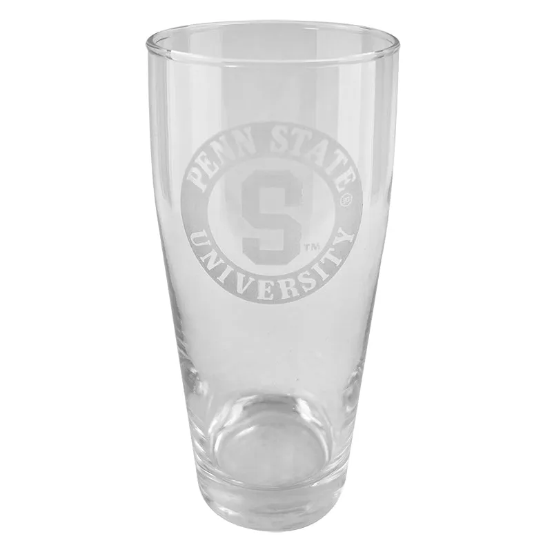 16oz Deep Etch Beverage Glass