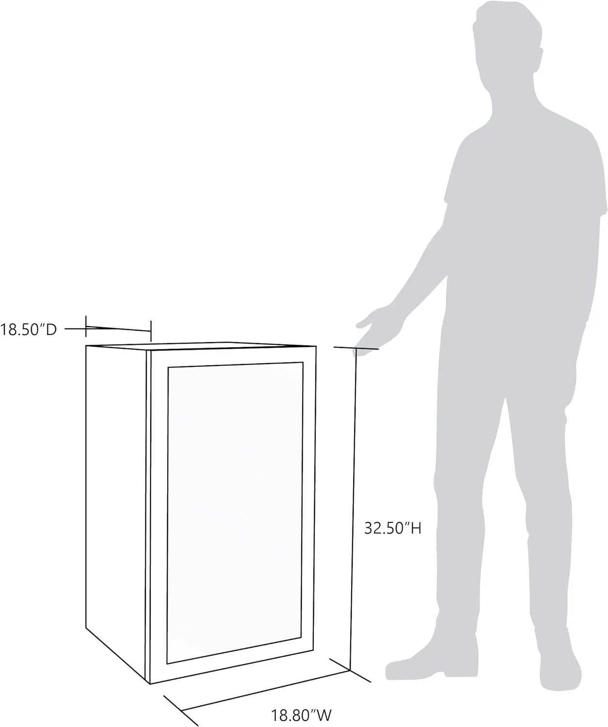 Beverage Refrigerator Cooler, 126 Cans Free Standing with Right Hinge Glass Door