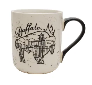 Buffalo Skyline Marble Mug - Black