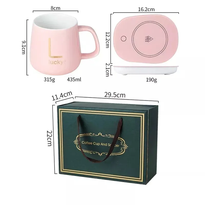 CERAMIC MUG WITH ELECTRIC TEMPERATURE PLATE