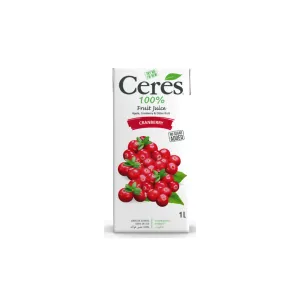 Ceres Cranberry Fruit Juice No Sugar Added 1000 ml – Sugar-Free, Healthy & Natural Cranberry Drink