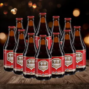 Chimay Red Belgian Trappist Dubbel 330ml Bottles - 7.0% ABV (12 Pack)