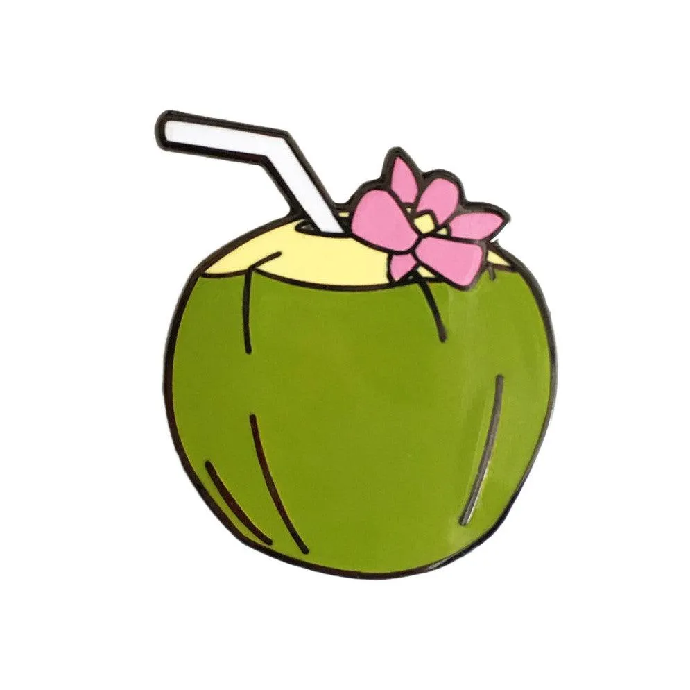 Coconut Enamel Pin