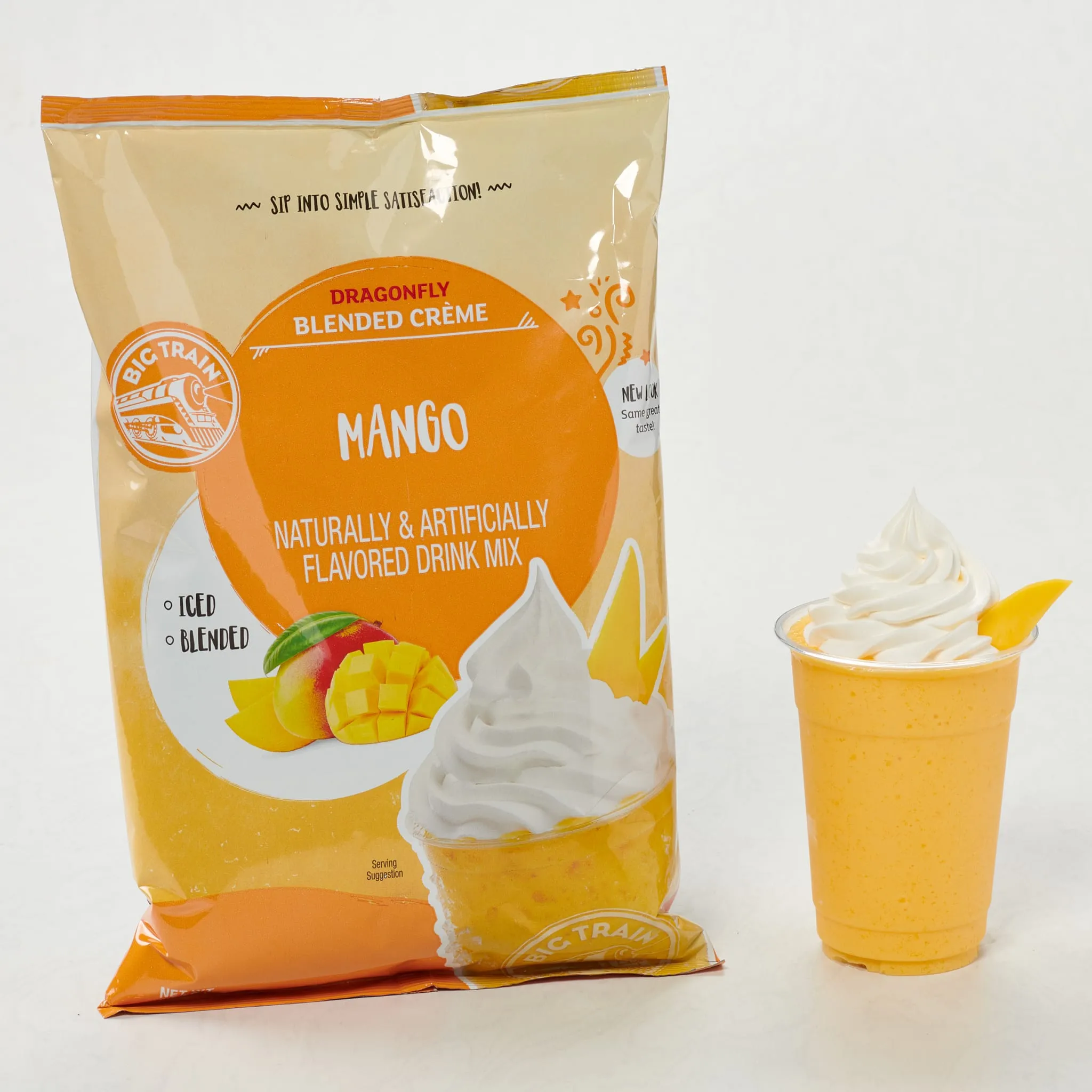 Dragonfly Mango Blended Crème Beverage Mix - 5 x 3.5lb Bags