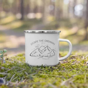 Escape the Ordinary Minnesota Camping Enamel Mug