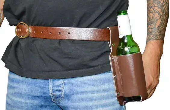 Faux Leather Beverage Holder