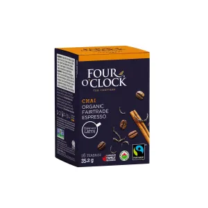 Four O'Clock - Espresso Organic Fairtrade Chai Tea (16ct)