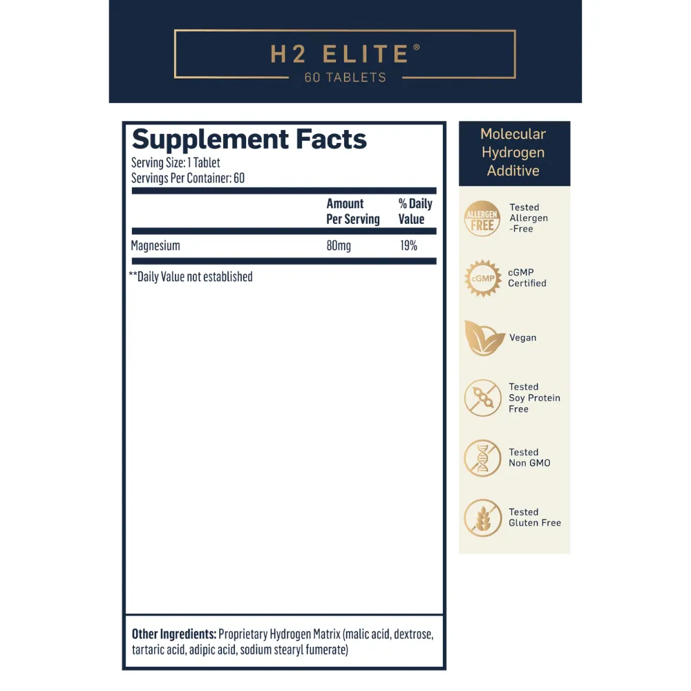 H2 Elite Plain (60 Capsules)