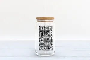 Hip Hop Compilation 16 oz Glass Can