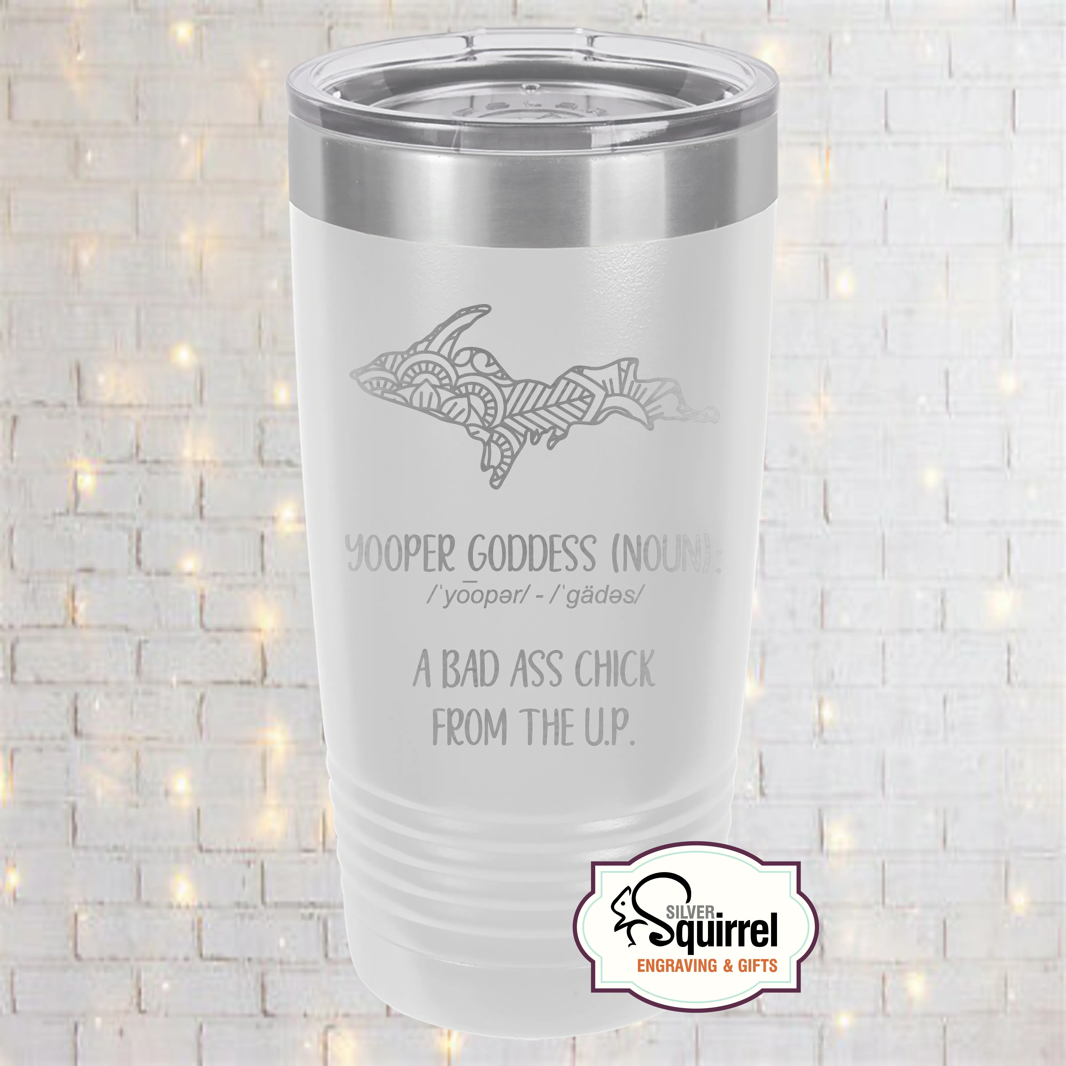 Insulated Tumbler {Upper Goddess Mandala Design}