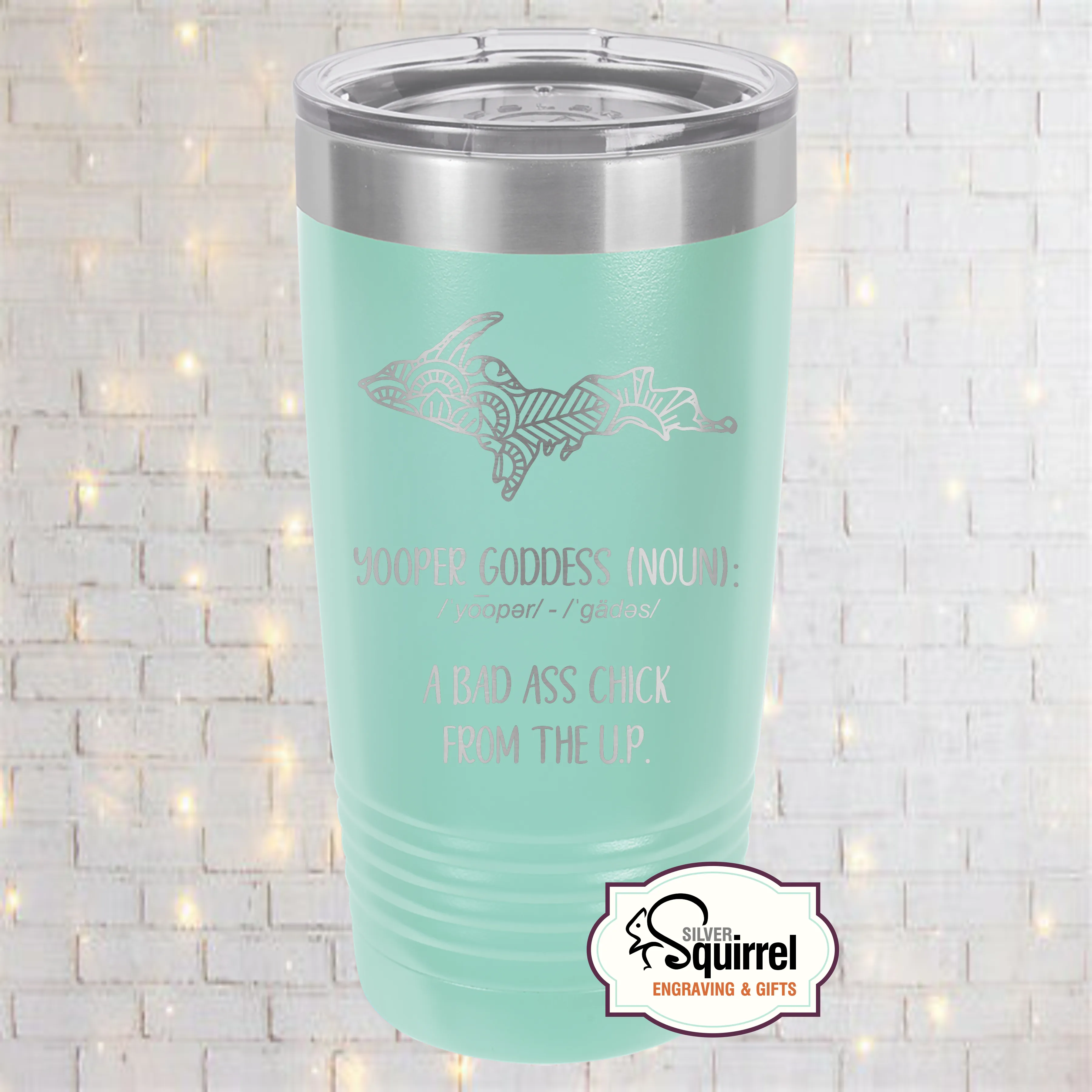 Insulated Tumbler {Upper Goddess Mandala Design}