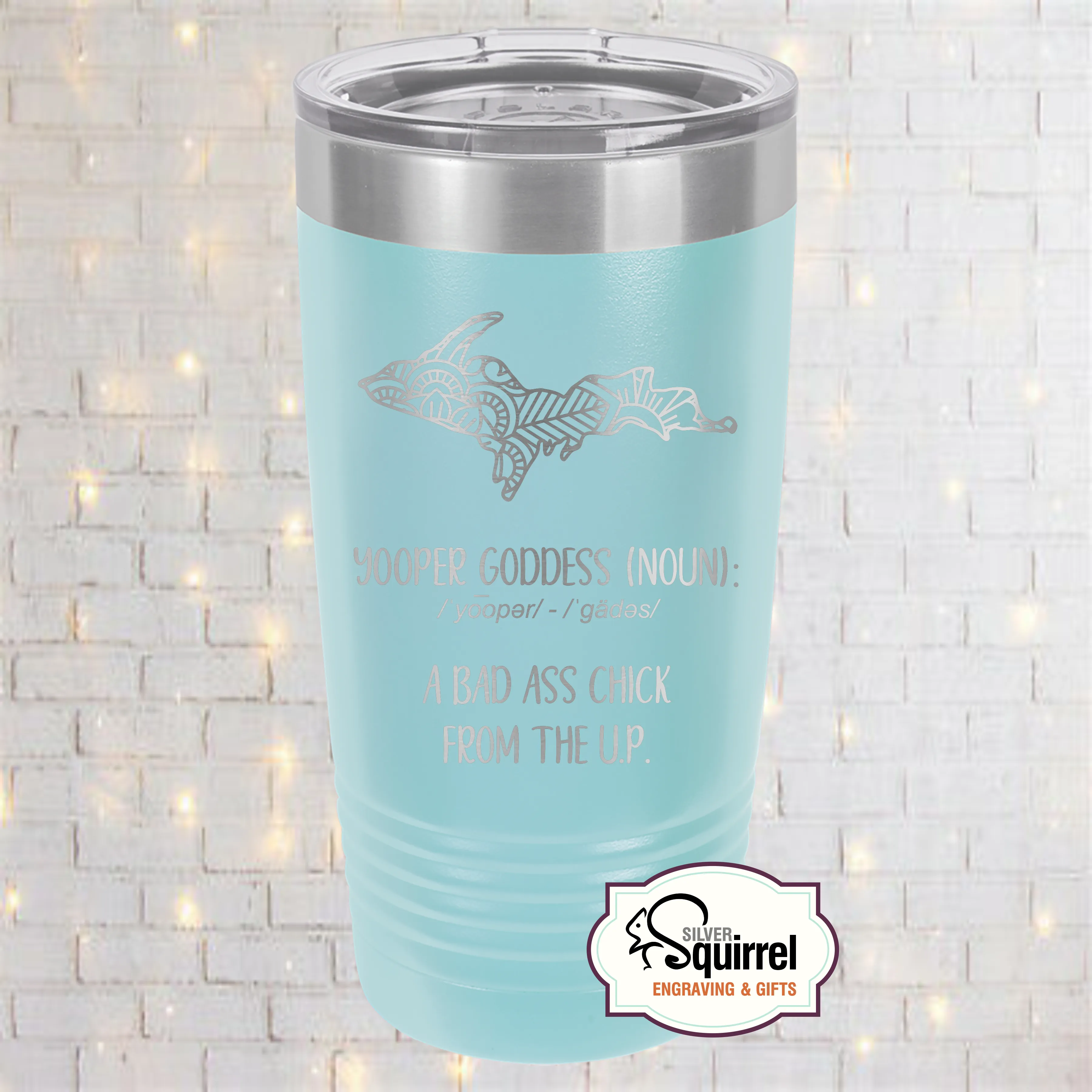 Insulated Tumbler {Upper Goddess Mandala Design}