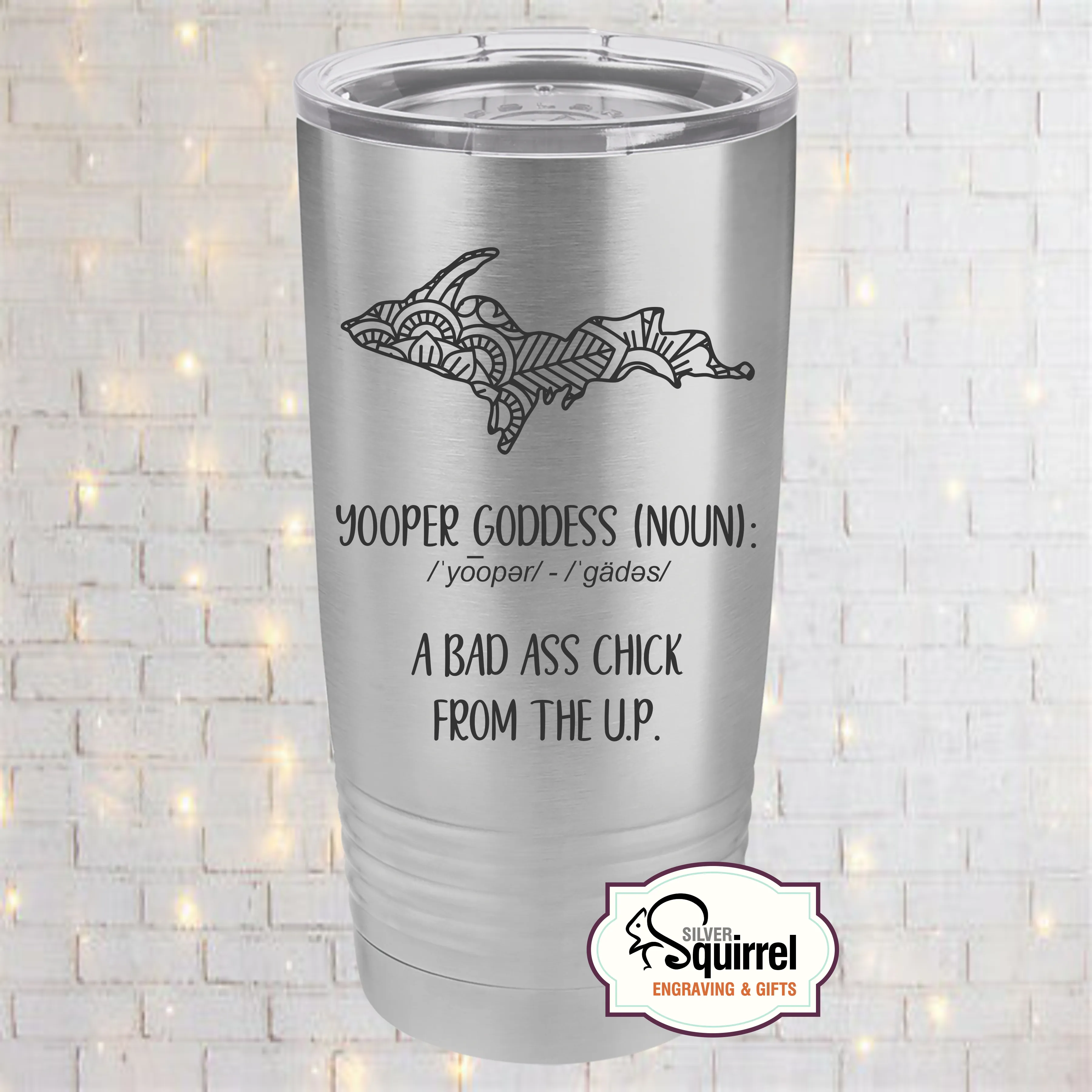 Insulated Tumbler {Upper Goddess Mandala Design}