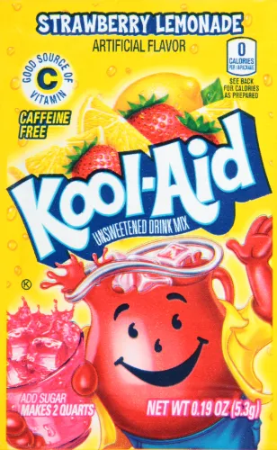 Kool Aid Strawberry Lemonade Unsweetened Drink Mix 0.19oz (BEST BY: AUG 2024)