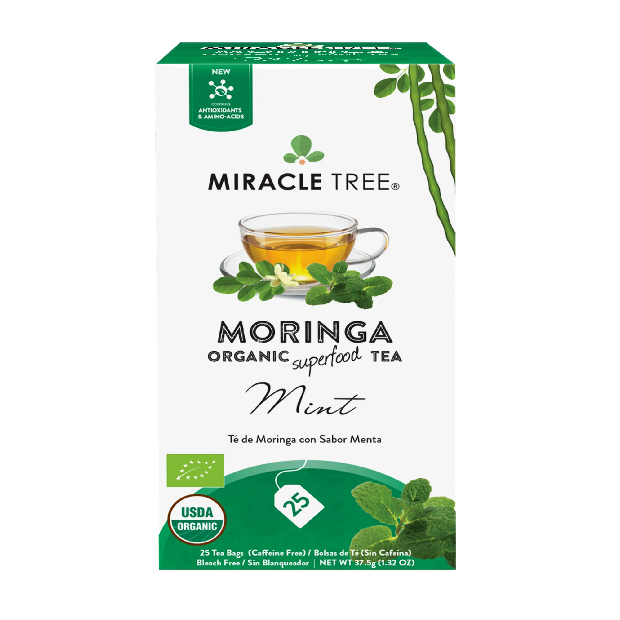 Miracle Tree's Organic Moringa Tea, Mint