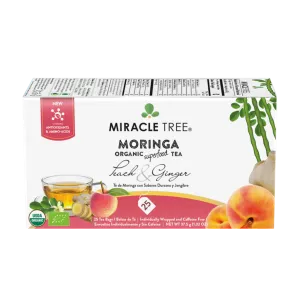 Miracle Tree's Organic Moringa Tea, Peach & Ginger