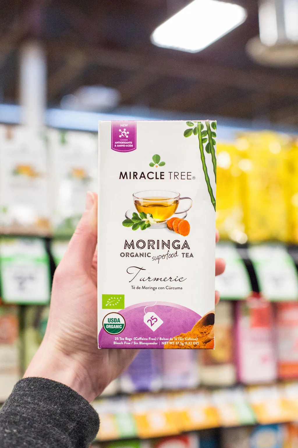 Miracle Tree's Organic Moringa Tea, Turmeric