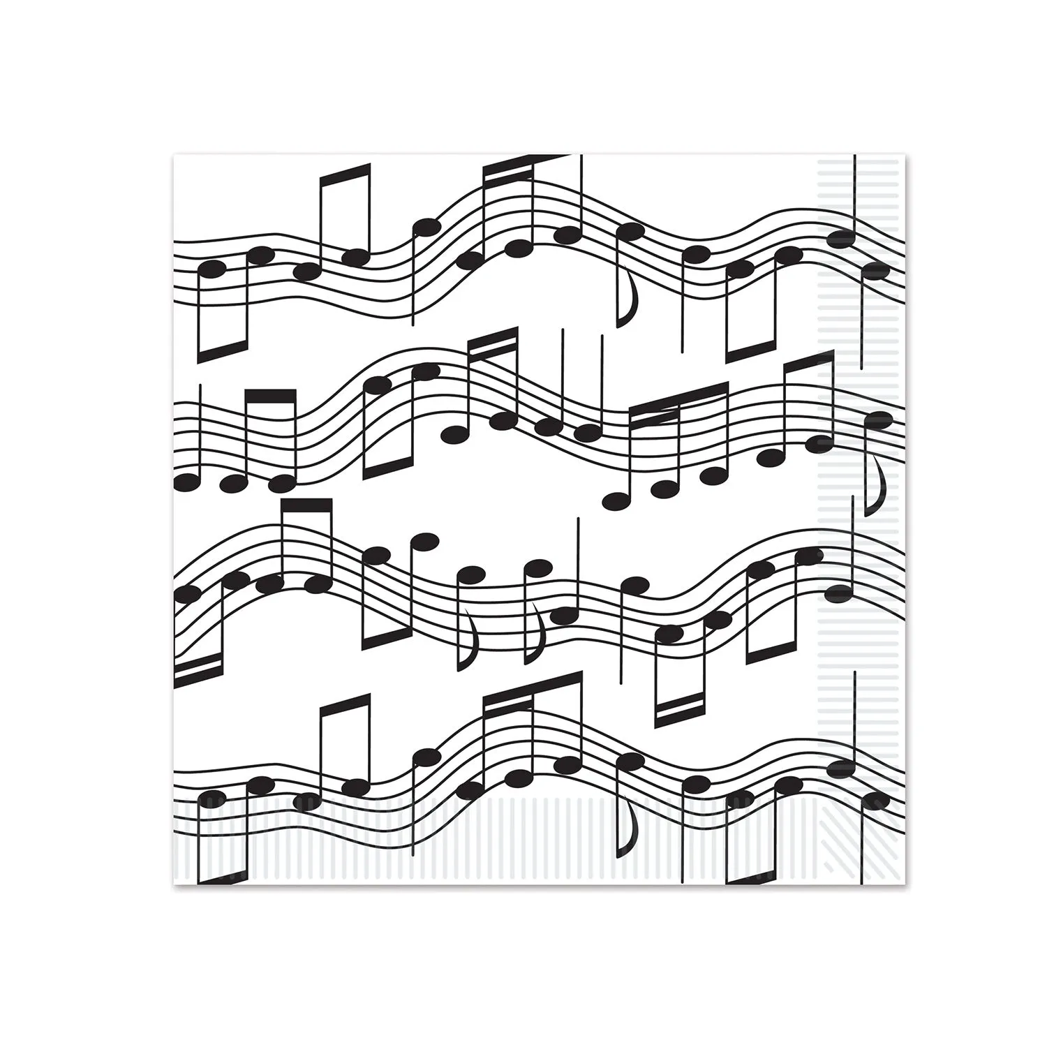 Musical Notes Beverage Napkins 25cm 16pk