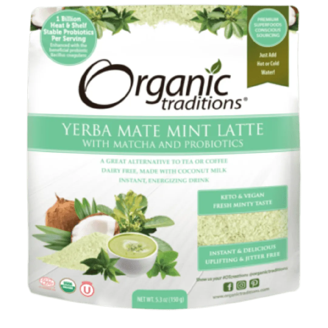 Organic traditions - yerba mate menthol latte - 150g