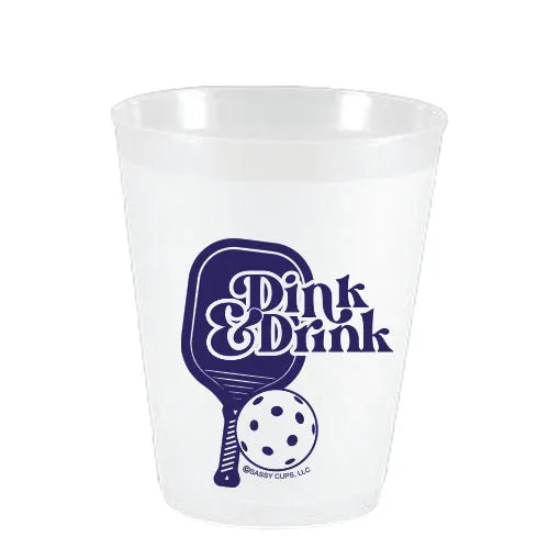 Pickleball Dink and Drink Frost Flex Cups