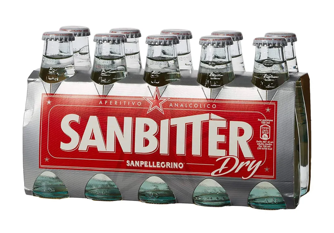 Sanbitter non-alcoholic white dry aperitif by Sanpellegrino - 10 x 100 ml