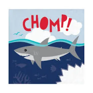 Shark Party Beverage Napkins | 16 ct