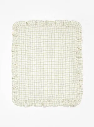 Vanukas Tea Towel Off White & Green Check