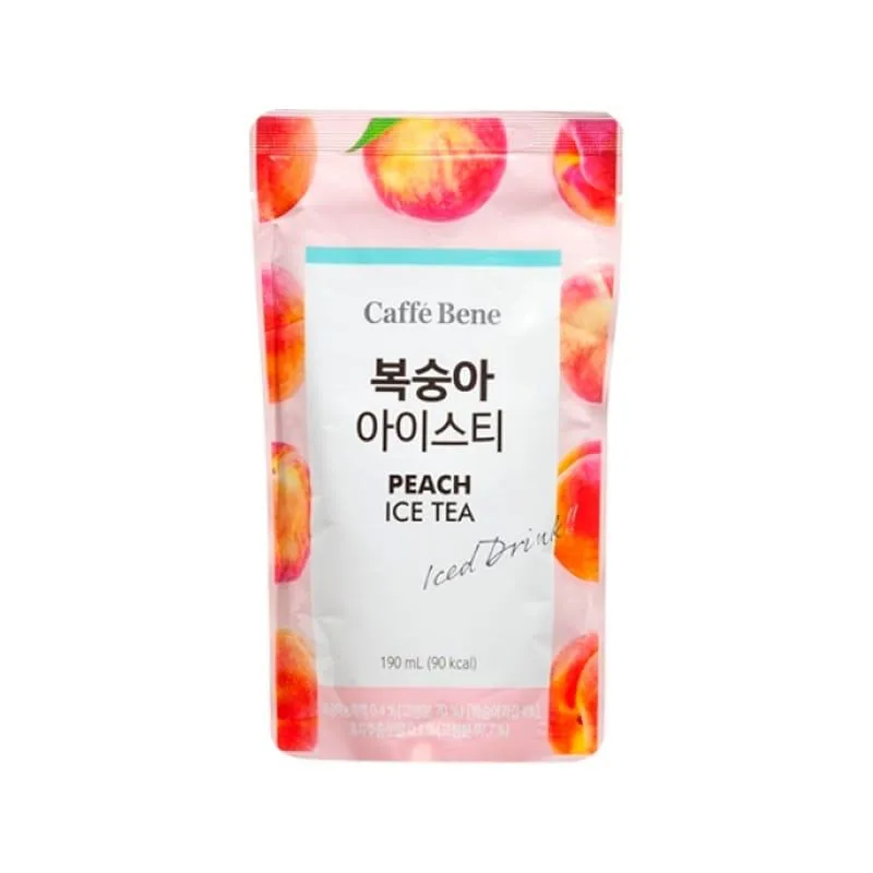 Woongjin Caffe Bene Peach Ice Tea Pouch Drink