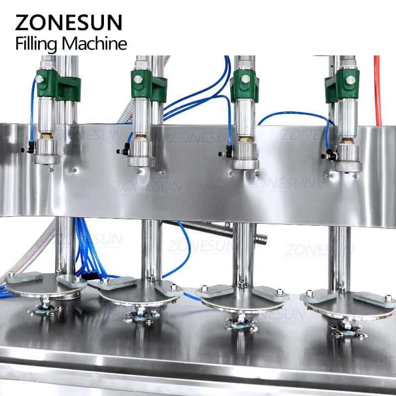 ZS-CF4 Semi-automatic 4 Heads Carbonated Drinks Sparkling Wine Beer Soda Water Liquid Isobar Filling Machine