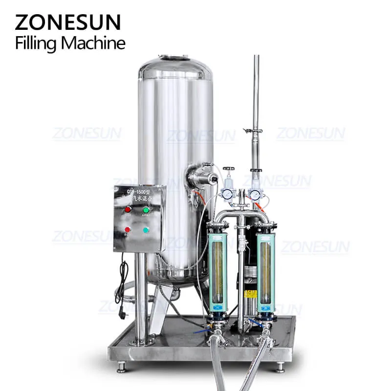 ZS-CF4 Semi-automatic 4 Heads Carbonated Drinks Sparkling Wine Beer Soda Water Liquid Isobar Filling Machine